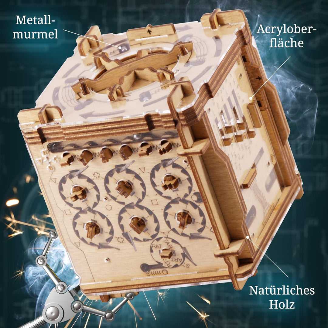 iDventure Cluebox - Cambridge Labyrinth - Escape Room Spiel - 3D Holzpuzzle - Geldgeschenk Puzzlebox