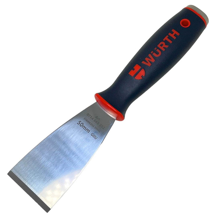 Würth Profi Edelstahl Schlagschaber 50mm Universalschaber mit Schlagkappe, Spachtel Universalspachte