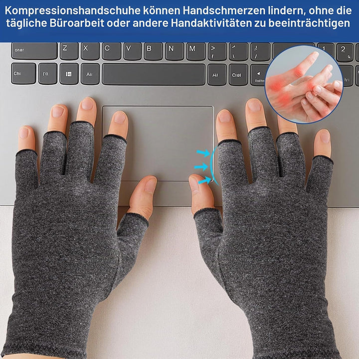 4 Paar Arthritis Handschuhe (Rosa + Lila + Grau + Schwarz, M) | Kompressionshandschuhe für Rheumatoi