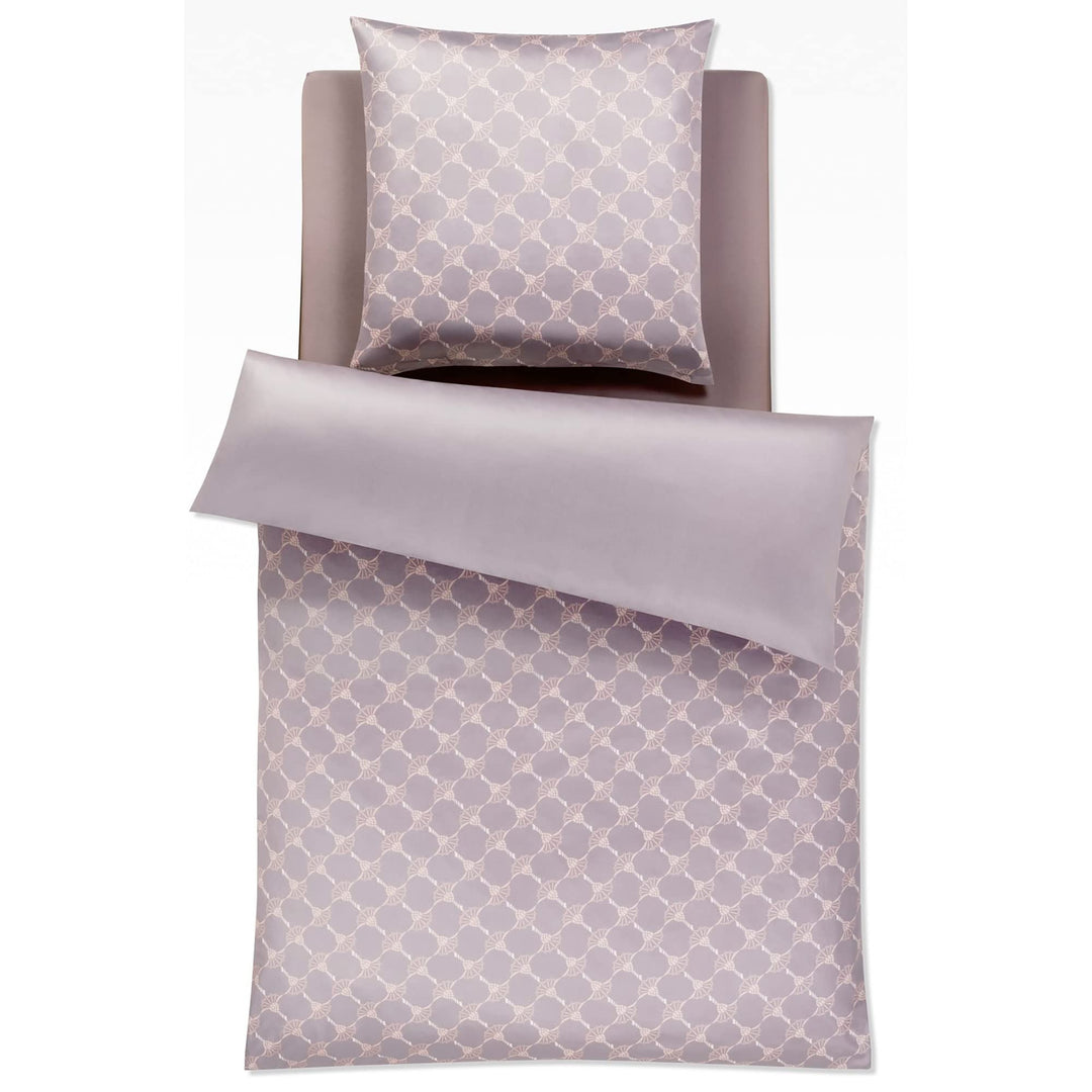 Joop, Mako-Satin-Bettwäsche, Kornblumen-Muster mit nuancierten Farben 135x200 + 1x 40x80 grau 135x20