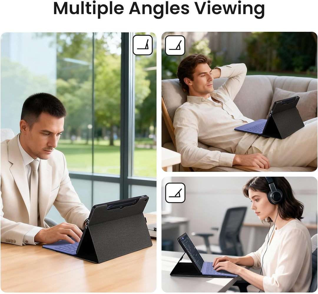 Omnpak Hülle für Microsoft Surface Pro 12 （2025 ） 12 Zoll, Lightweight Protective, Multiple Angle, S