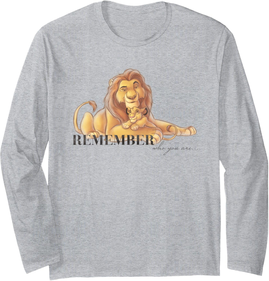 Disney 100 Anniversary The Lion King D100 Quote Remember Langarmshirt