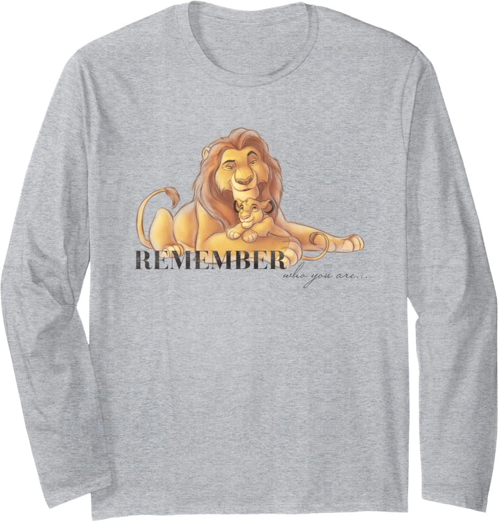 Disney 100 Anniversary The Lion King D100 Quote Remember Langarmshirt