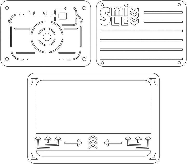 Sizzix Thinlits Dies, Smile für die Kamera, 3er-Pack