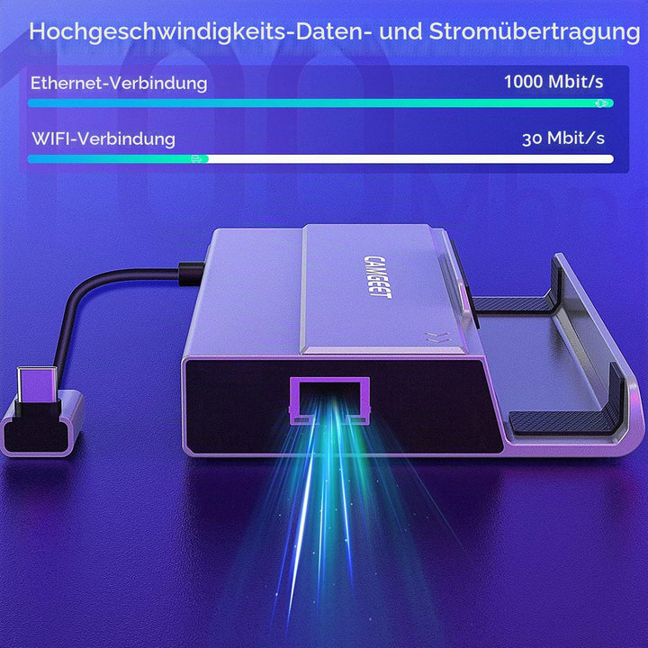 Steam Deck Dock, 7-in-1 Steam Deck Docking Station mit M.2 NVME SSD Gehäuse,HDMI 2.0 4K@60Hz,PD 100W