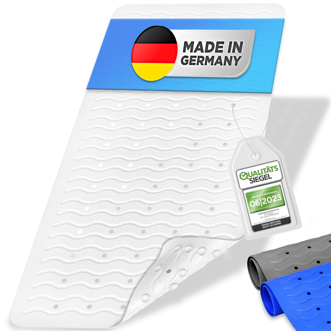 Badewannenmatte Rutschfest - 100% BPA frei [80x38cm] | Ohne PVC | Für puren Badespass | Badematte Ma