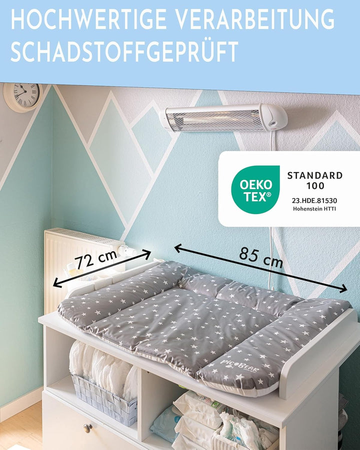 pic Bear Wickelauflage - hochwertige Wickelmatte - Wickeltischauflage - pflegeleichte Wickelunterlag