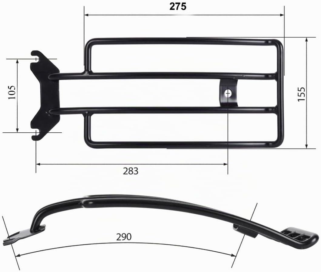 Gepäckträger für Softail Solositz für Cruiser passend für Harley Davidson Buffalo Bag.