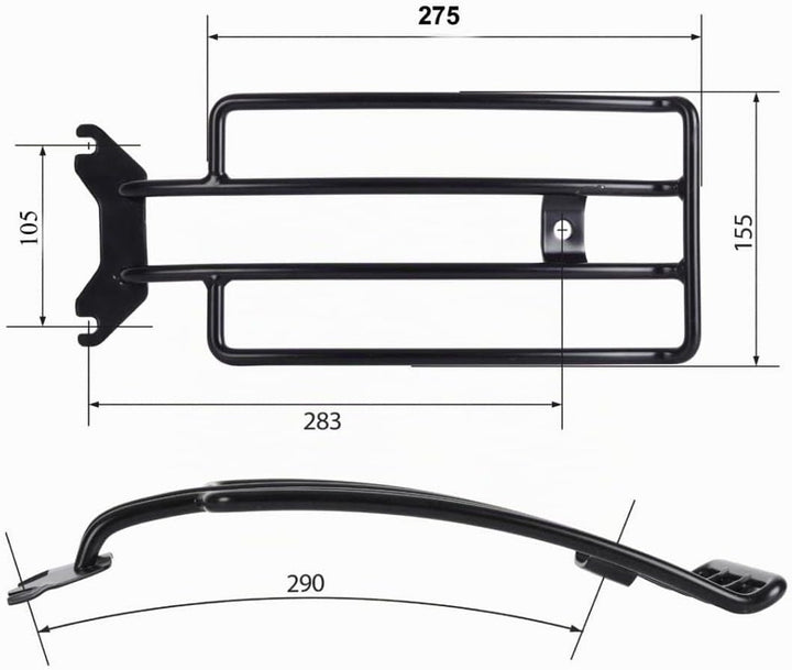 Gepäckträger für Softail Solositz für Cruiser passend für Harley Davidson Buffalo Bag.