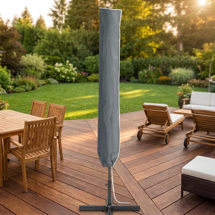 Purovi Schutzhülle für Sonnenschirme, Grau, 35x180 cm 180x 35 cm