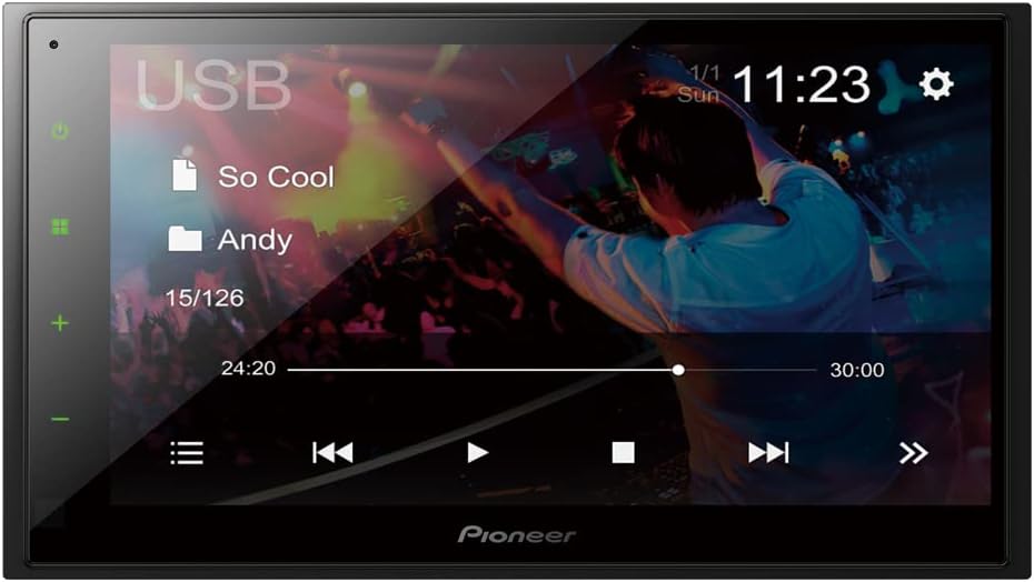 Pioneer DMH-A340DABAN, 2-DIN-Multimedia Player, Kurze Einbautiefe, 6,8-Zoll ClearType-Touchscreen, S