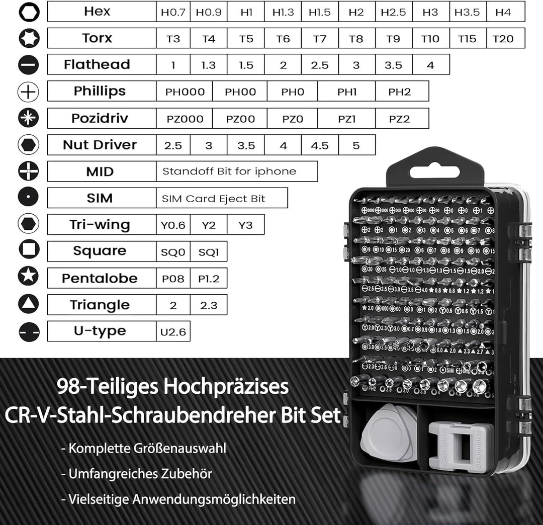 Geschenke für Männer,115 in 1 Präzisions-Schraubendreher Set, Geschenke für Papa, Männergeschenke Mu