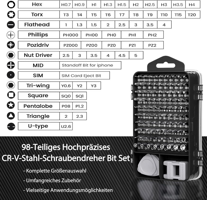 Geschenke für Männer,115 in 1 Präzisions-Schraubendreher Set, Geschenke für Papa, Männergeschenke Mu