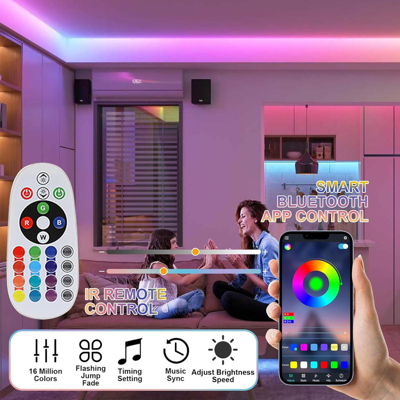 SUCIKORIO Neon Led Strip RGB 2m, Aussen LED Streifen IP65 Wasserdicht Led Lichterkette Musik Sync Fl