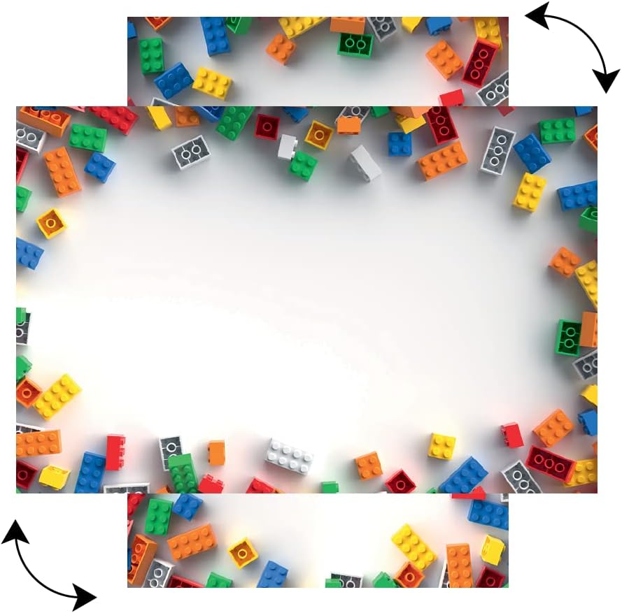 ALLboards Metallische Magnettafel BAUSTEINE 90x60cm MetalBoards Memoboard für jede Art von Magneten