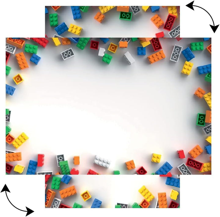 ALLboards Metallische Magnettafel BAUSTEINE 90x60cm MetalBoards Memoboard für jede Art von Magneten