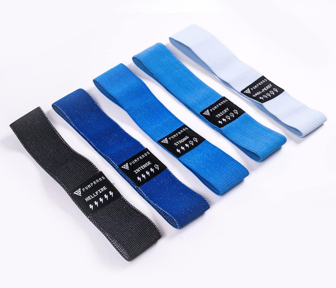 Pump Bros Premium Fitnessbänder 5er Set | Resistance Bands | Theraband | Loop Bänder | Fitnessband f