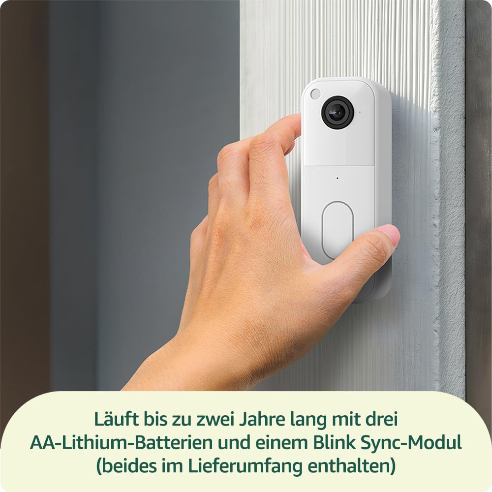 Blink Videotürklingel (neueste generation) | System | Kopf-bis-Fuss-Aufnahme in HD, 2 Jahre Batterie