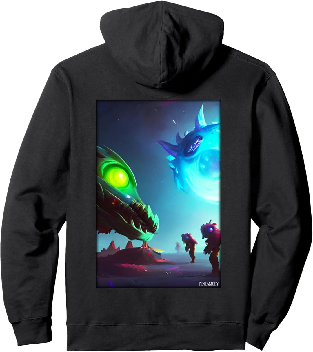 Alien Dragon Space Galaxy Universum Planet Pullover Hoodie