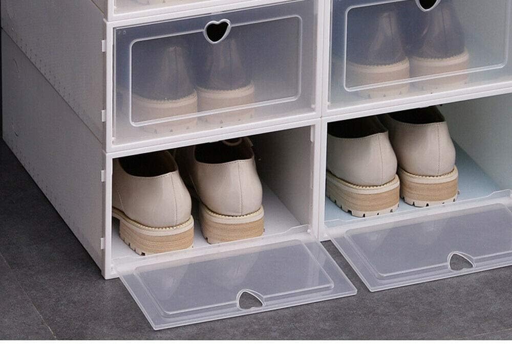 TFCFL 20x Schuhboxen Schuhbox Stapelbox Aufbewahrungsbox, stapelbar und faltbar,durchsichtig,aus Pla