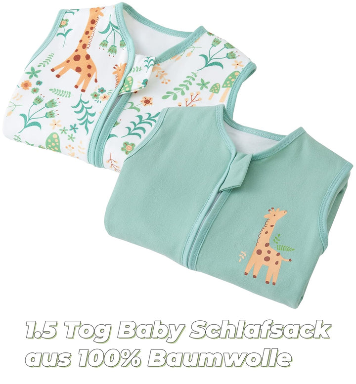 Chilsuessy Baby Schlafsack mit Beinen TOG Wert 2.5 Winterschlafsack Unisex Ganzjahresschlafsack mit