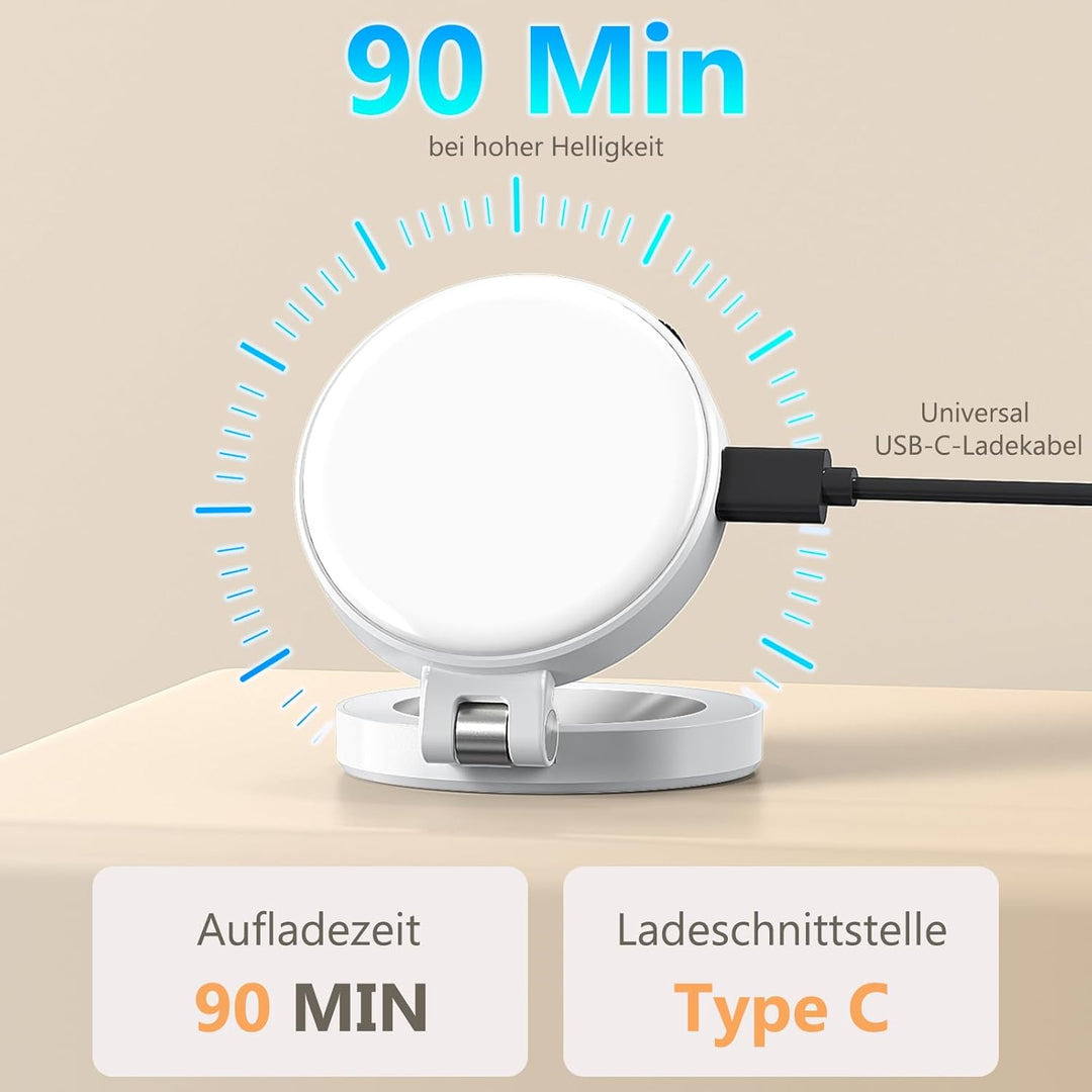 VRIG FD-04 Magnetische Selfie Licht mit Spiegel, Magnetische Handy Licht Kompatibel mit Mag Safe, 3