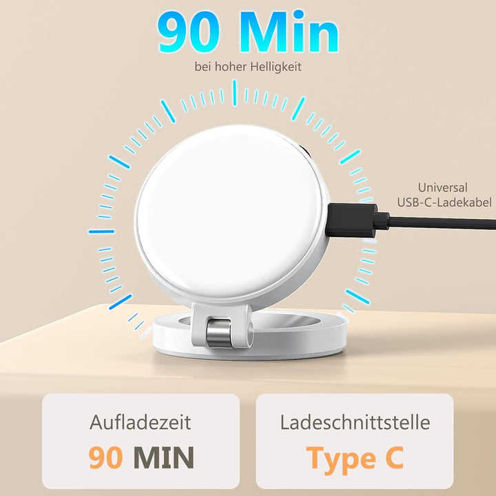 VRIG FD-04 Magnetische Selfie Licht mit Spiegel, Magnetische Handy Licht Kompatibel mit Mag Safe, 3