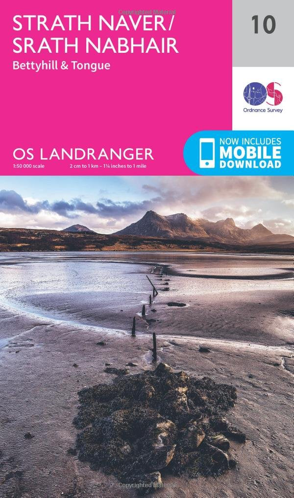 Strathnaver, Bettyhill & Tongue (OS Landranger Map, Band 10), Karte