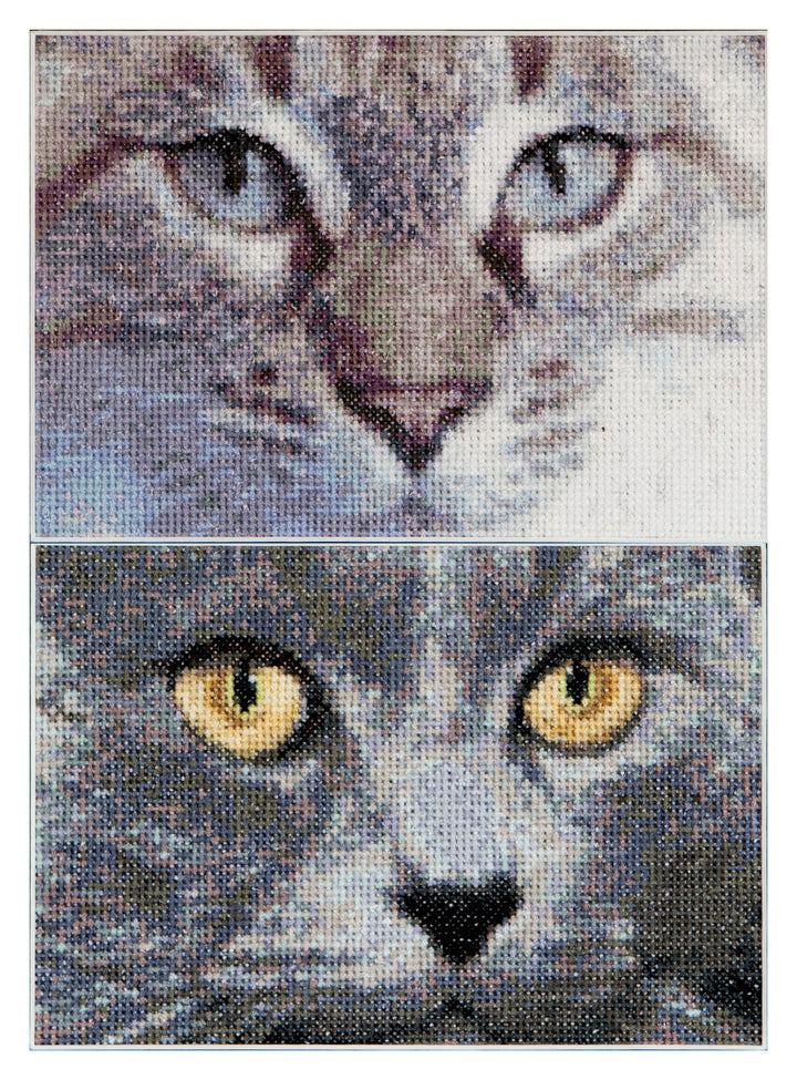 Thea Gouverneur - Kreuzstich-Set - Katzen Jac + Luna - Aida - 16 Count - Für Erwachsene - 541A, Katz