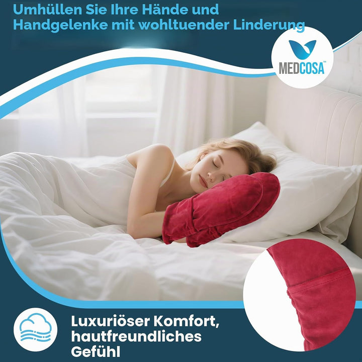 Medcosa Beheizte Wärmehandschuhe | Wärmetherapie bis in die Fingerspitzen | Langlebige wärmende Fäus