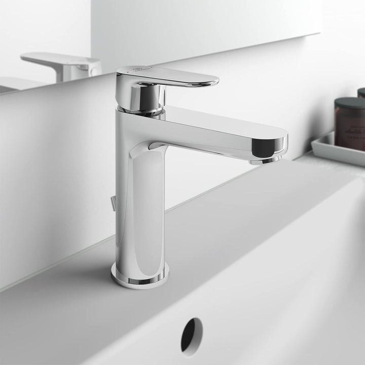 Ideal Standard BC699AA Cerafine O Waschtischarmatur Grande mit Zugknopf-Ablaufgarnitur mit Ablaufgar