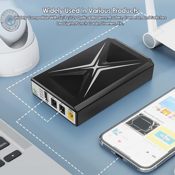 Mini UPS Wechselrichter, Mini Backup-Batterie, USV, 10400 mAh, Stromversorgung ohne Unterbrechung, E