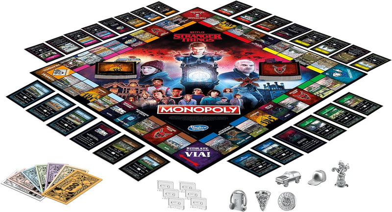 Hasbro Gaming Monopoly Stranger Things Brettspiel für Erwachsene und Jugendliche , 6 Spieler , ab 14