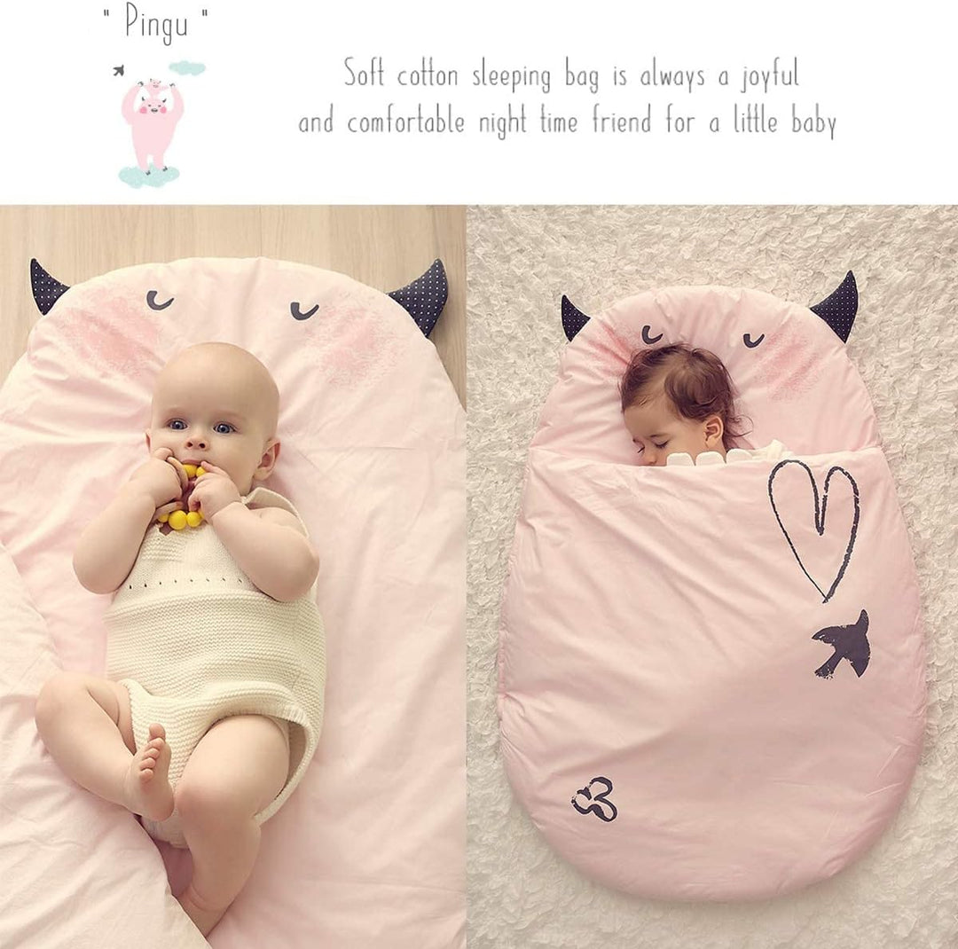 Bebamour Baby Schlafsack 0-18 Monate Niedlich Junge Mädchen Schlafsack Baby Wrap Blanket (Pink/50-85