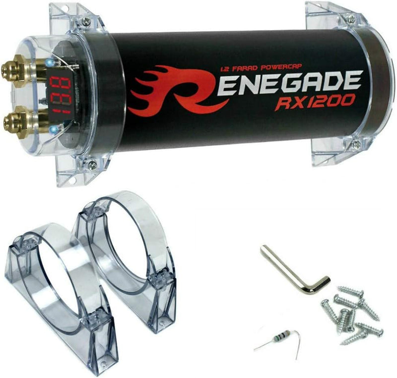 RENEGADE RX1200 Power Cap 1.2 Farad car-Audio-kondensator für systeme bis 1200 watt rms 1 2 3 4 5 10