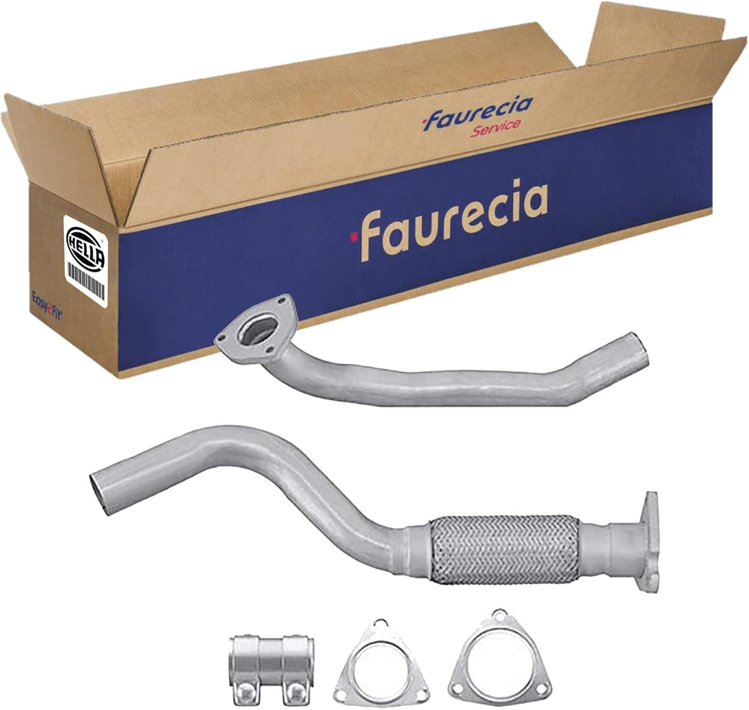 HELLA 8LA 366 005-131 Abgasrohr - Easy2Fit® Kit - vorne - zweiteilig - Set mit Anbauteilen