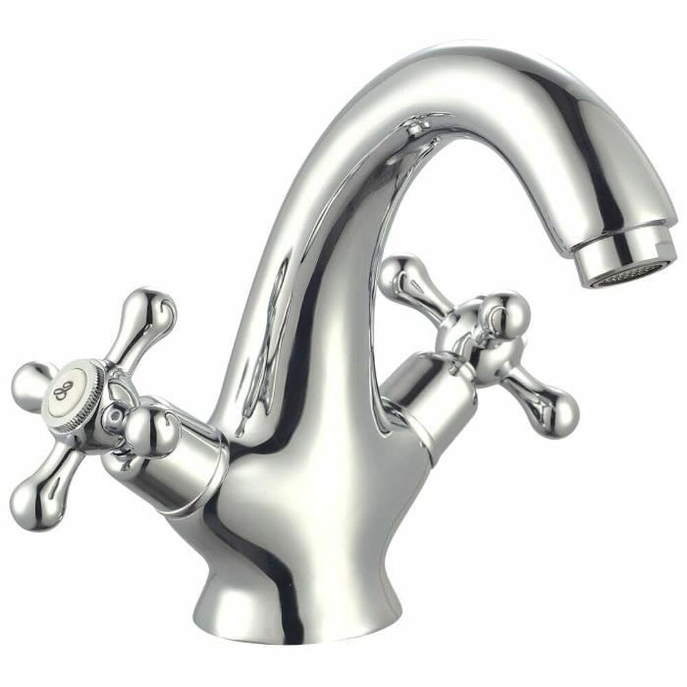 Rousseau 4056674 Beverley Mischbatterie/Wasserhahn, für Waschbecken, verchromt