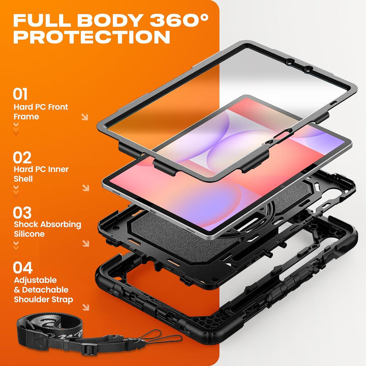 SEYMAC stock Hülle für Samsung Galaxy Tab S10 Lite/S10 FE/S9 FE 10,9 Zoll /S9 11 Zoll, Stossfeste Hü
