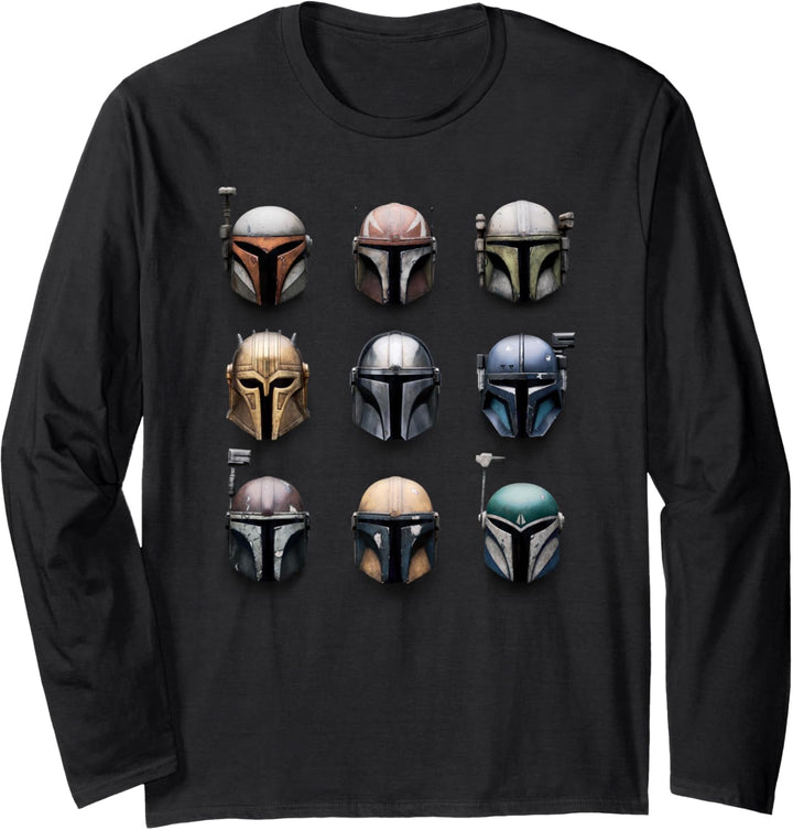 Star Wars The Mandalorian Battle Worn Helmets Langarmshirt