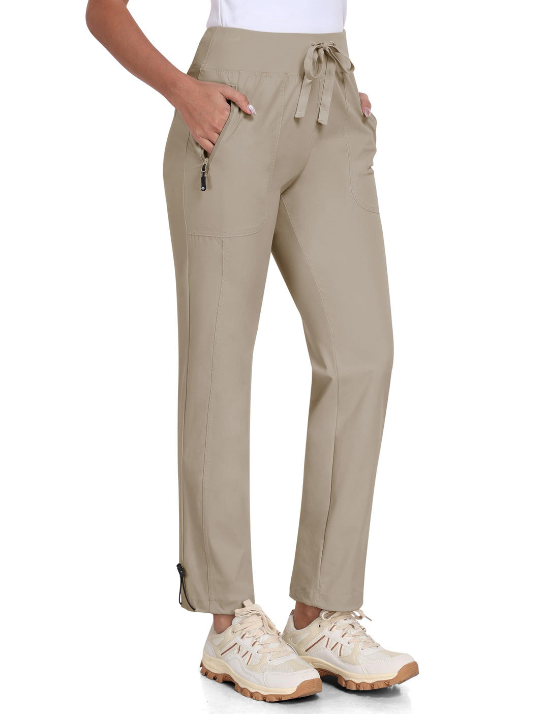 MoFiz Wanderhose Damen Leichte Cargohose Atmungsaktiv Trekkinghose Workout Wasserdicht Winddicht Cas
