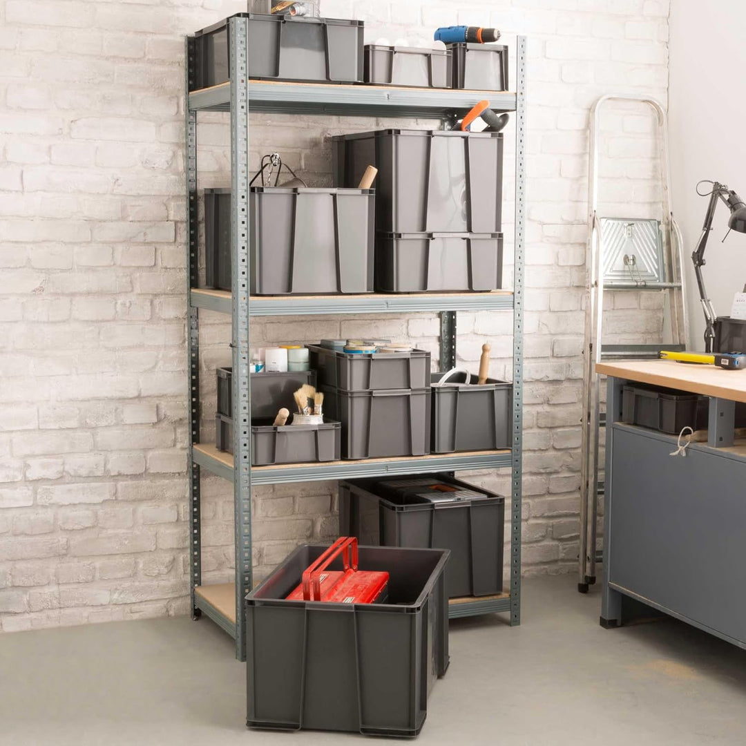 SUNDIS Master Box, 6er-set Aufbewahrungsboxen 2,5L, aus recyceltem Kunststoff, robust und verstärkt,