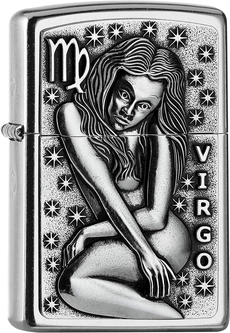 Zippo 2006499 PL 207 Virgo Tierkre. V19 Feuerzeug, Messing, Design, 5,83,81,2