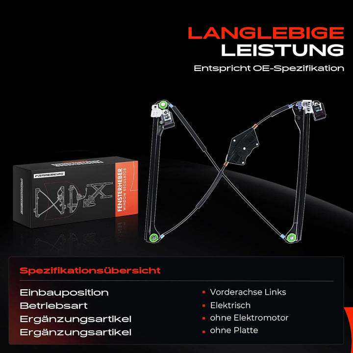 Frankberg Fensterheber Vorne Links Kompatibel mit Superb 3U4 P-a-s-s-a-t 3B2 3B3 3B5 3B6 1996-2008 3