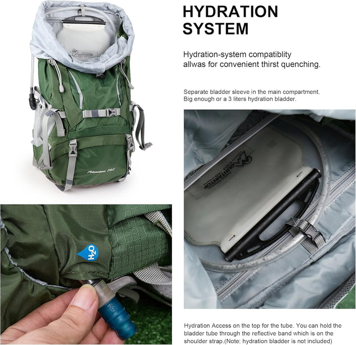 MOUNTAINTOP 70L Trekkingrucksack Innenrahmen Rucksack Wanderrucksack Herren Damen Backpacking Rucksa