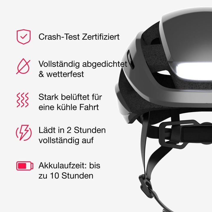 Lumos Ultra Smart-Helm | Fahrradhelm | Vorder- und Rücklicht (LED) | Blinker | Bremslichter | Blueto