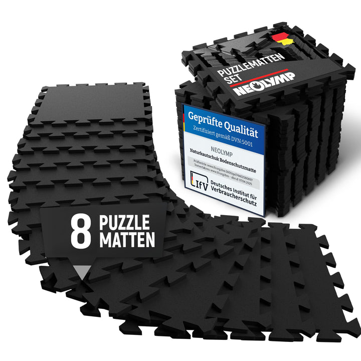 NEOLYMP Bodenschutzmatte Fitness, extra Dicke und robuste Gummimatte Fitnessboden - Puzzlematte Bode