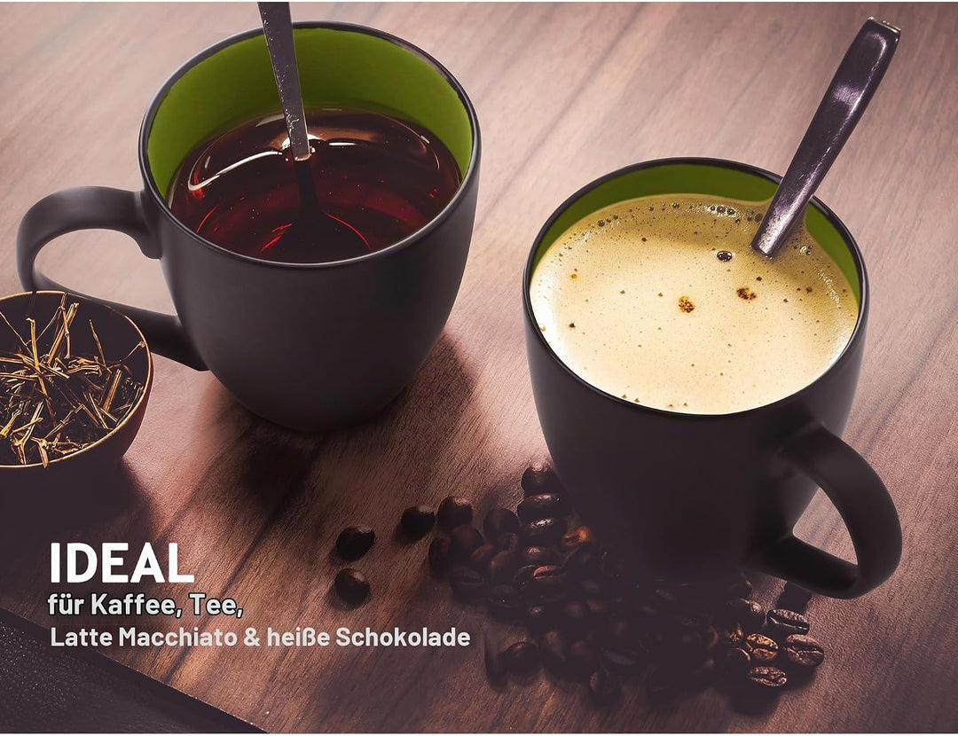 MIAMIO - 6 x 350 ml Kaffeetassen/Kaffeebecher Set - Tassen Set 6er Modern - Le Papillon Kollektion (