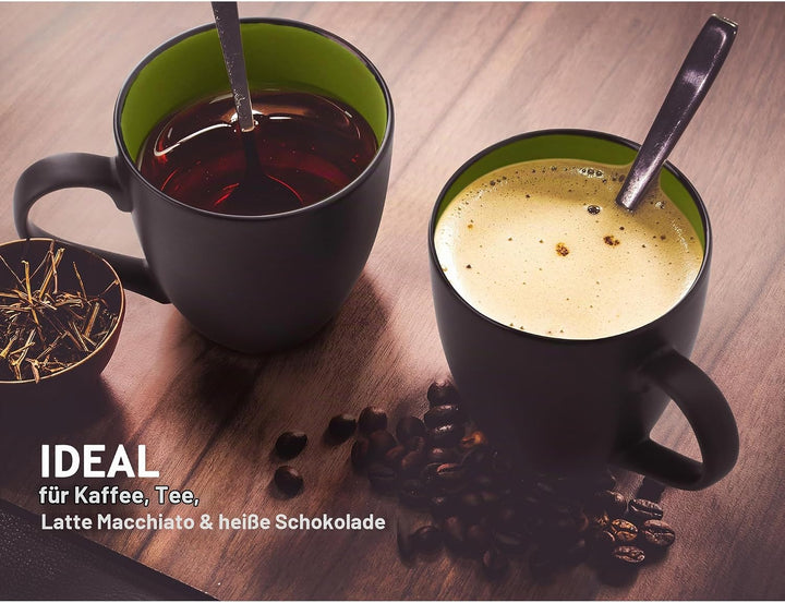 MIAMIO - 6 x 350 ml Kaffeetassen/Kaffeebecher Set - Tassen Set 6er Modern - Le Papillon Kollektion (