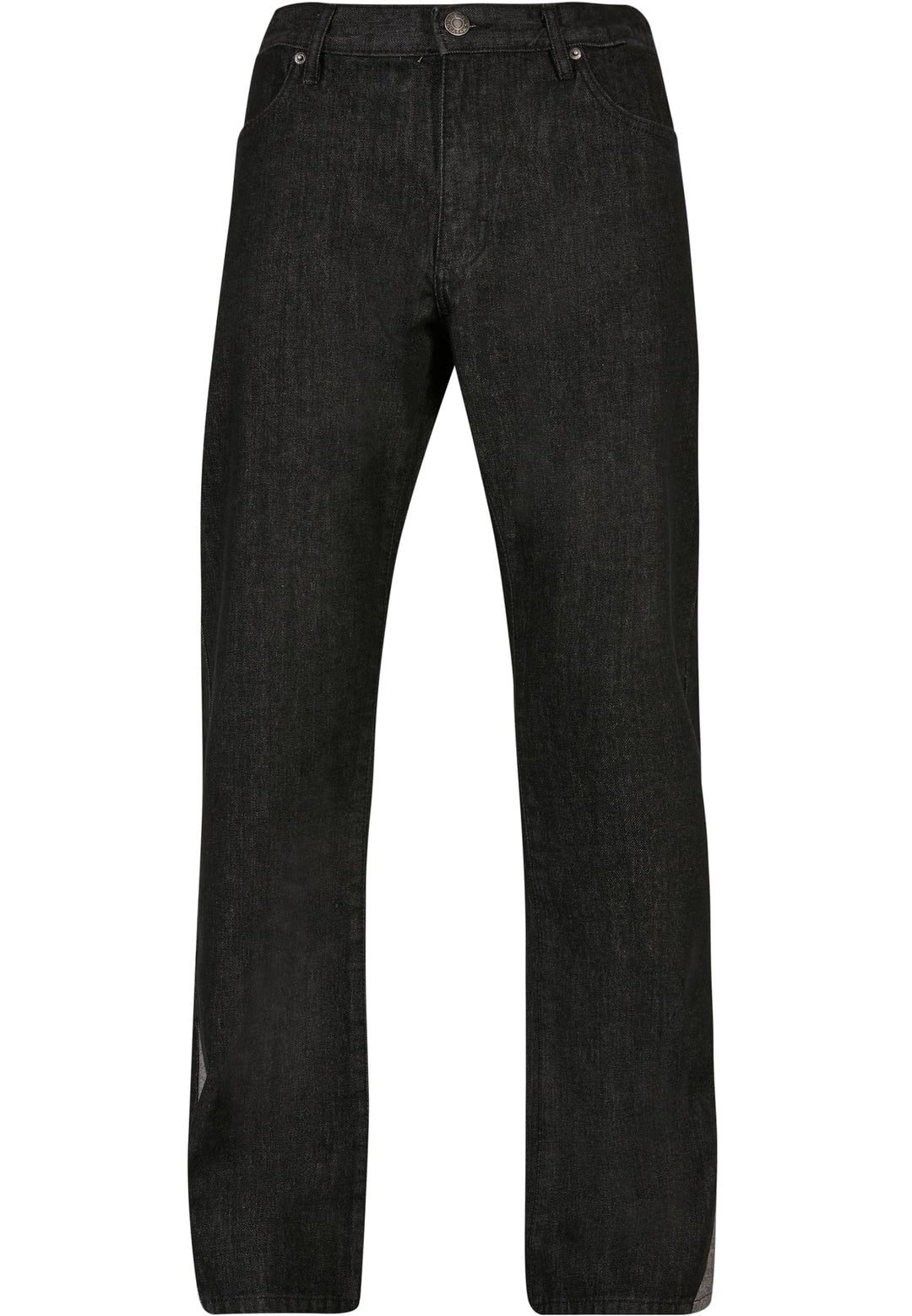 Urban Classics Herren Hose, Organic Triangle Denim Jeans aus BIO-Baumwolle, weites Bein mit Einsatz
