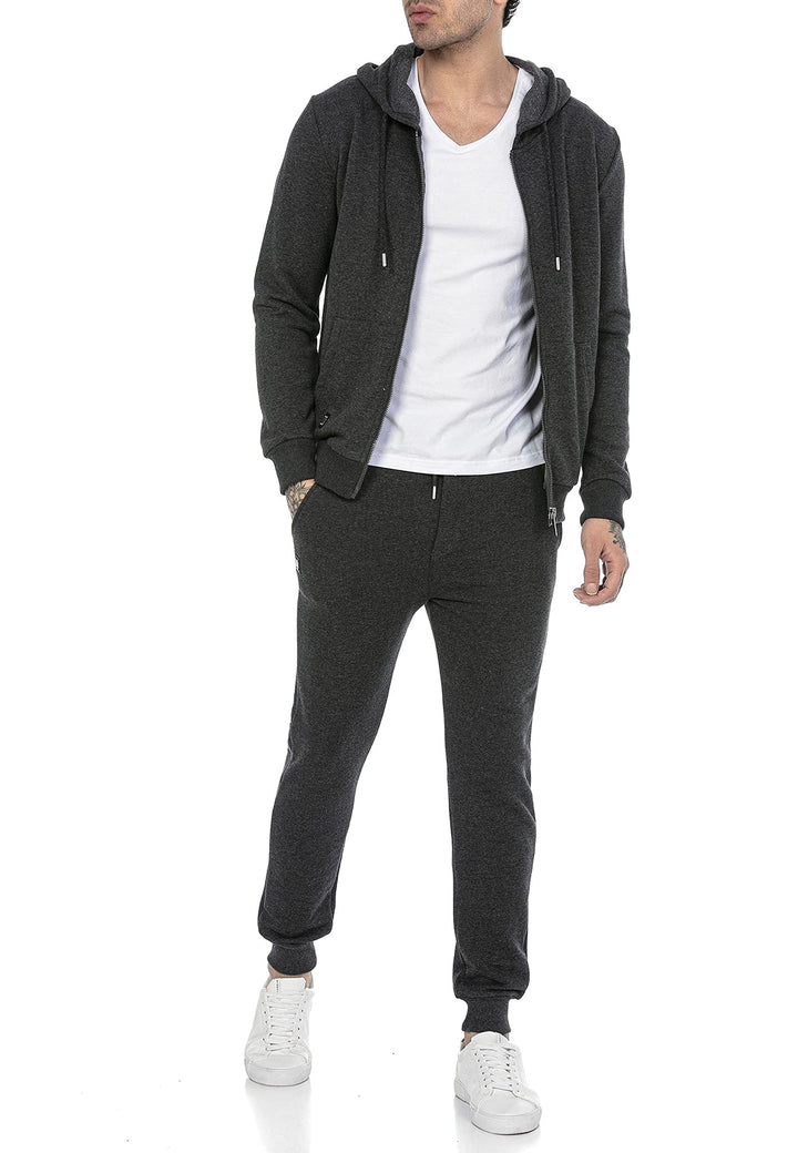 Redbridge Jogginganzug für Herren Jogger-Set Trainingsanzug Sweat Basic L Dunkelgrau, L Dunkelgrau